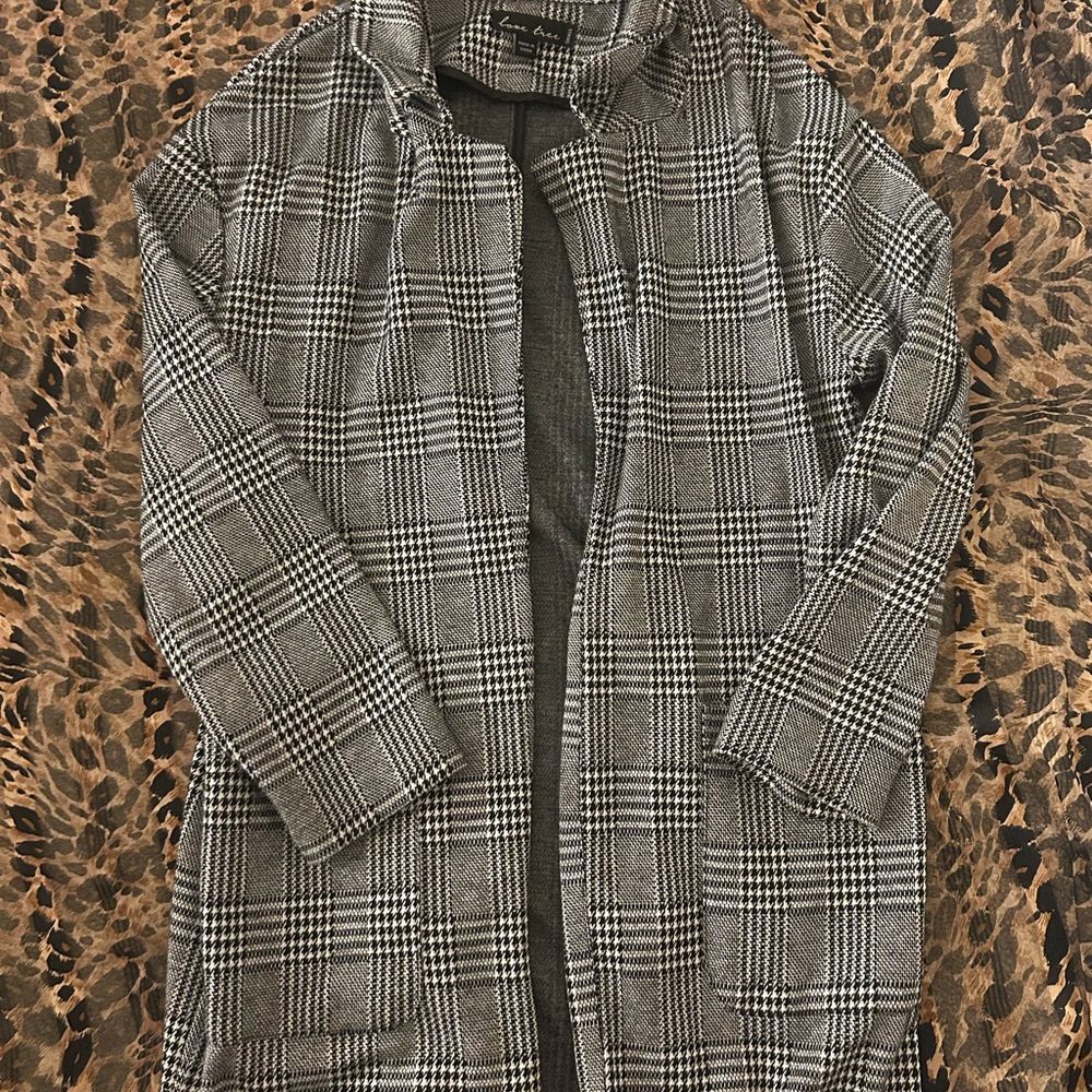 Gray Plaid Women's Blazer